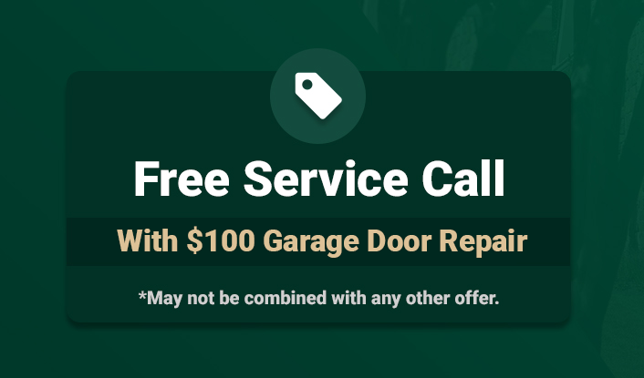 Free Service Call with $100 Garage Door Repair